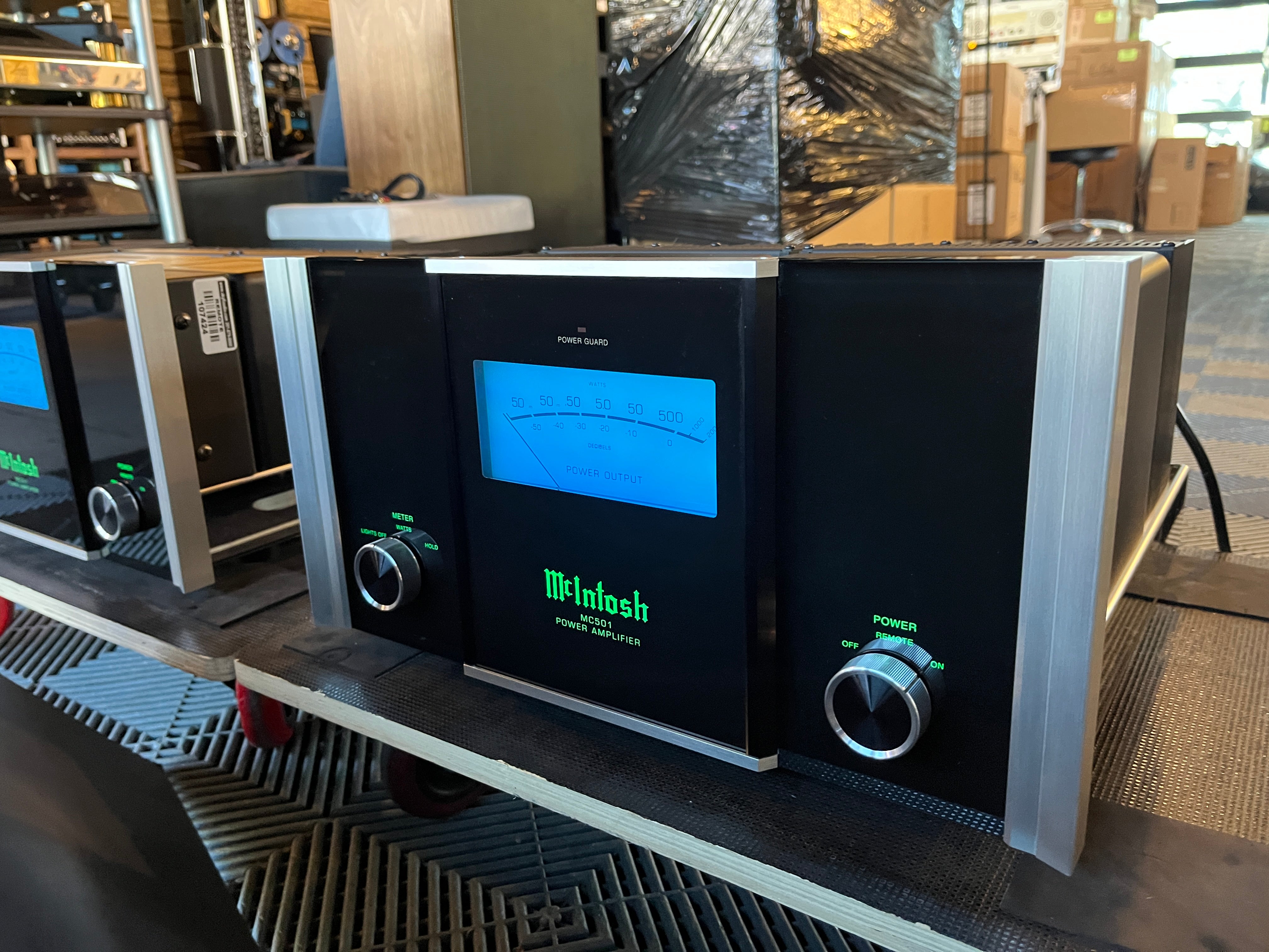 McIntosh MC501 Monoblock Amplifier Pair - Consecutive Serials, Fiber Optic