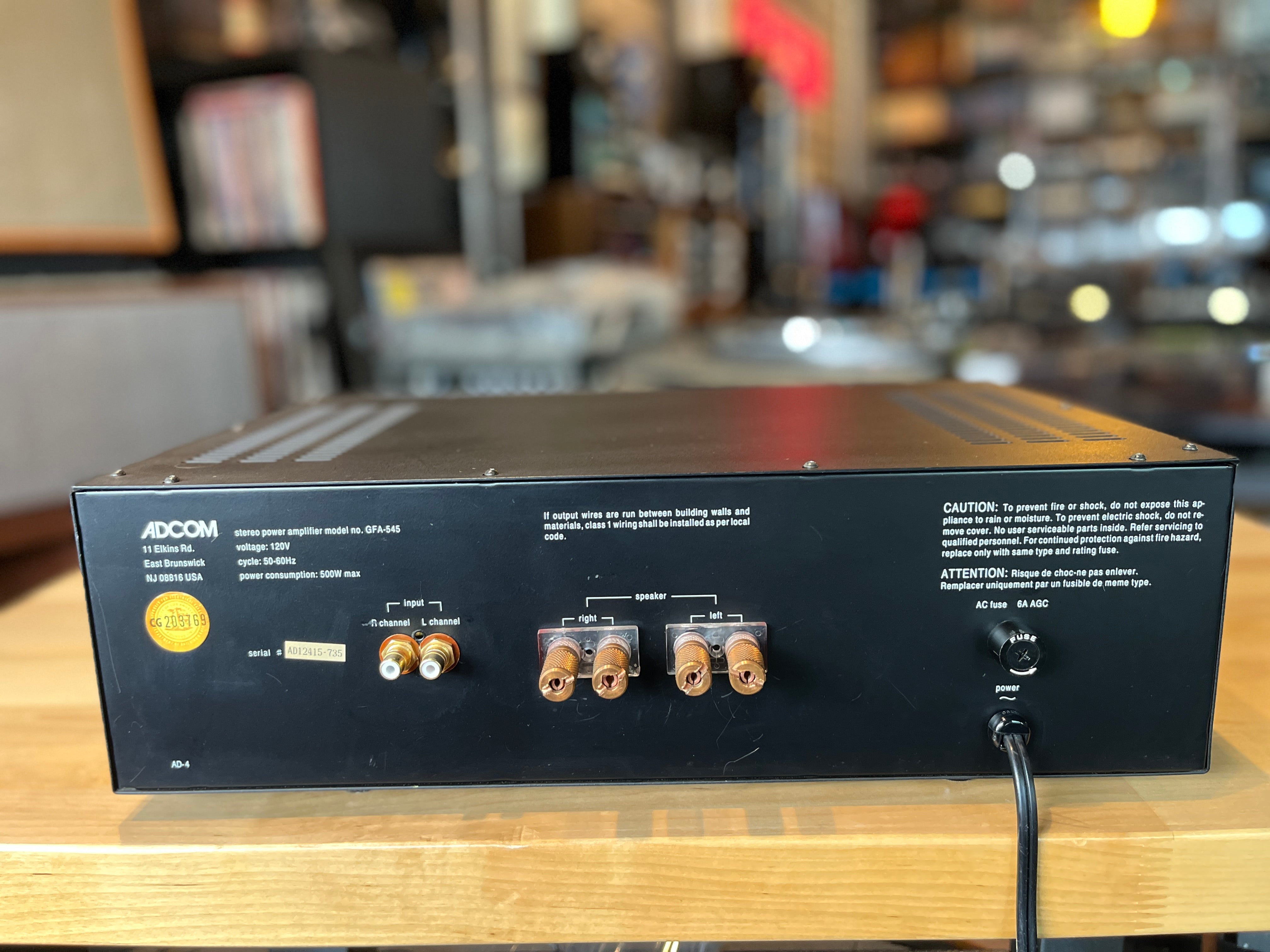Adcom GFA-545 Solid State Amplifier - Upgraded by Musical Concepts