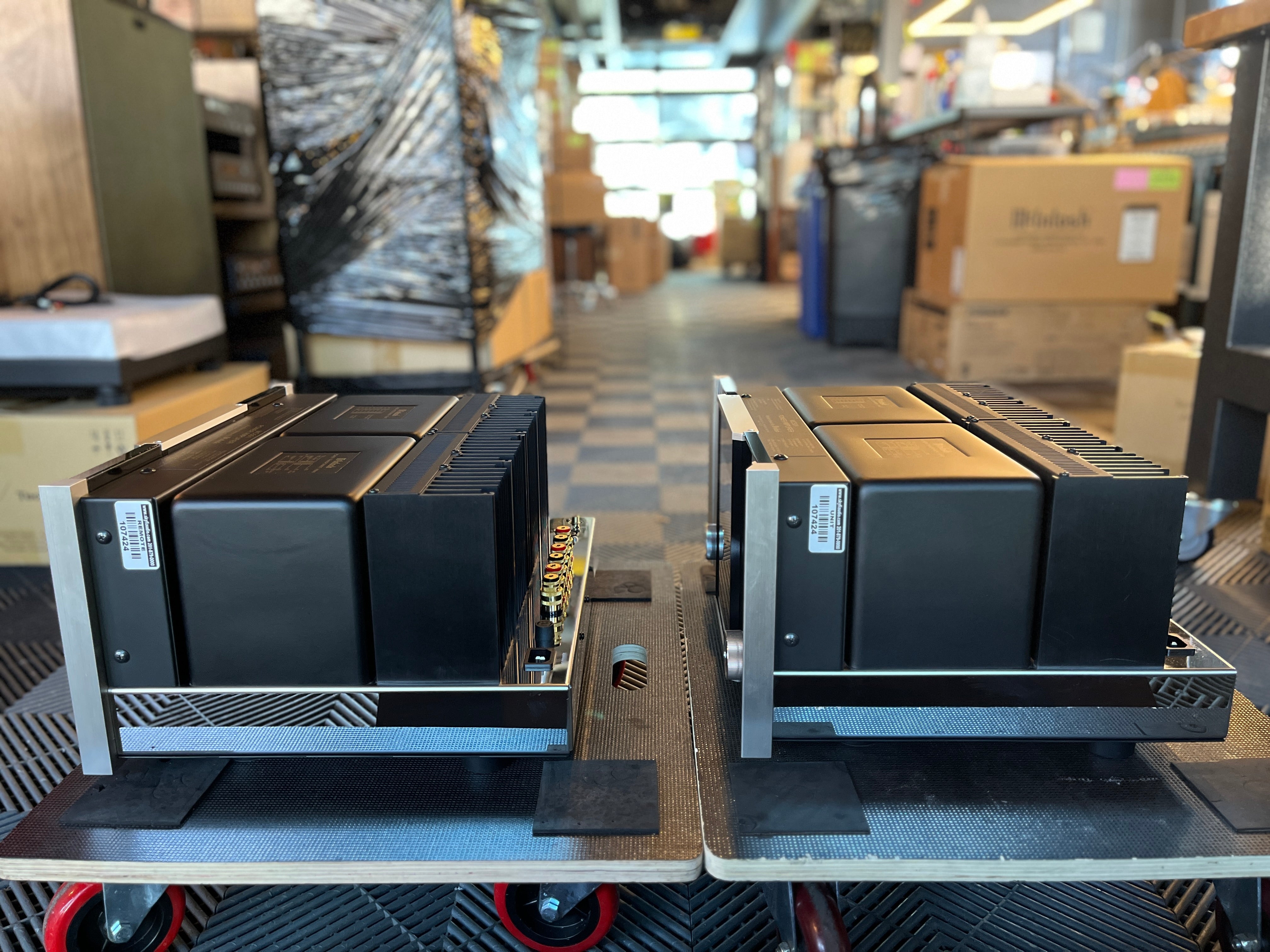 McIntosh MC501 Monoblock Amplifier Pair - Consecutive Serials, Fiber Optic