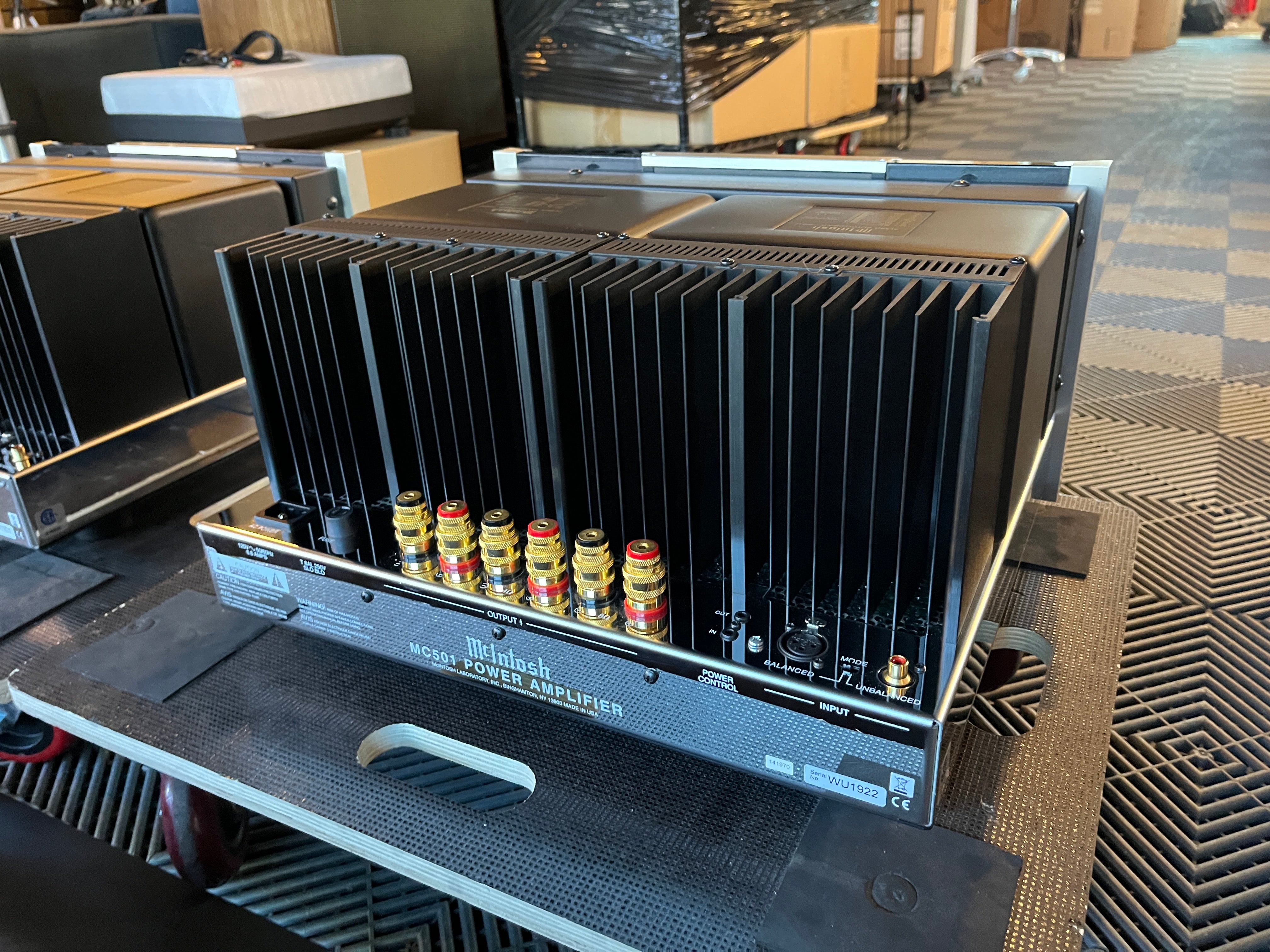 McIntosh MC501 Monoblock Amplifier Pair - Consecutive Serials, Fiber Optic