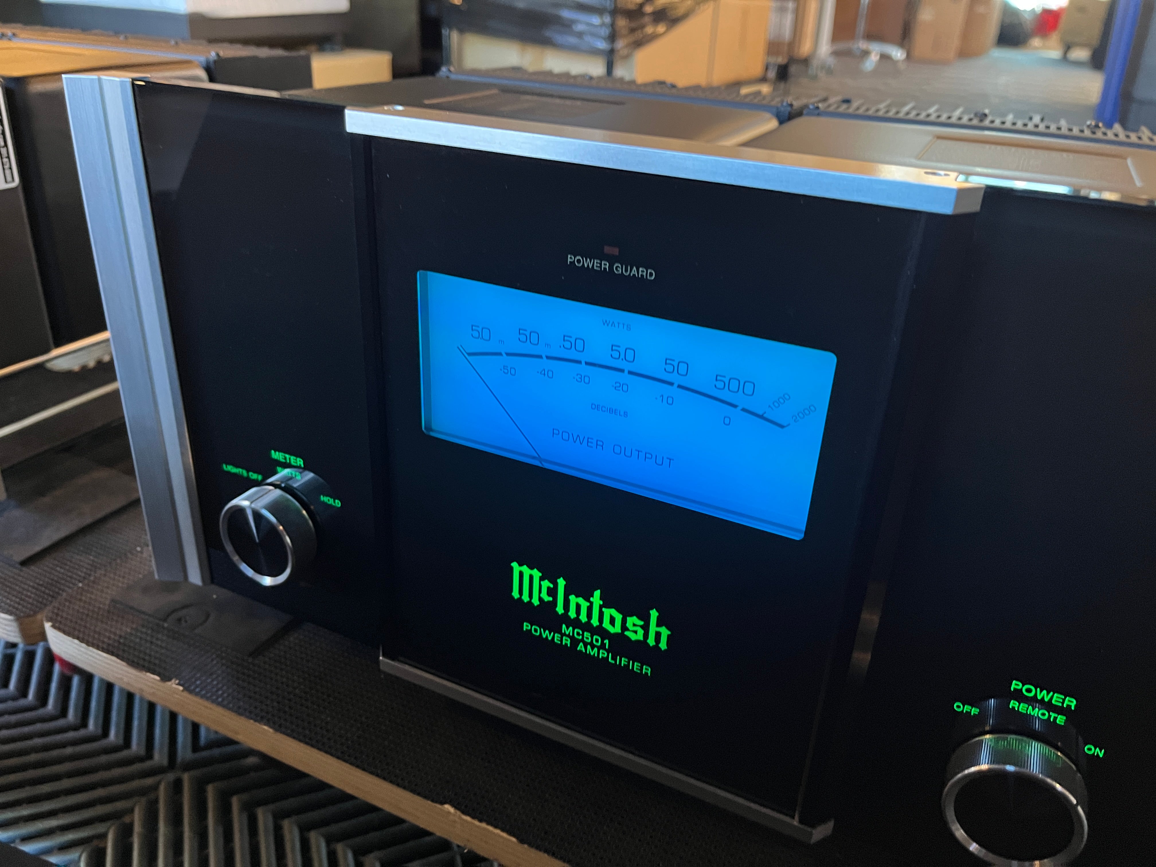 McIntosh MC501 Monoblock Amplifier Pair - Consecutive Serials, Fiber Optic