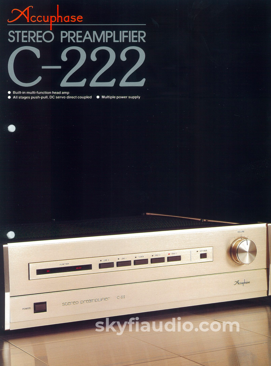 Accuphase C-222 Analog Preamp With Dual Phono - Japanese Gold! Preamplifier