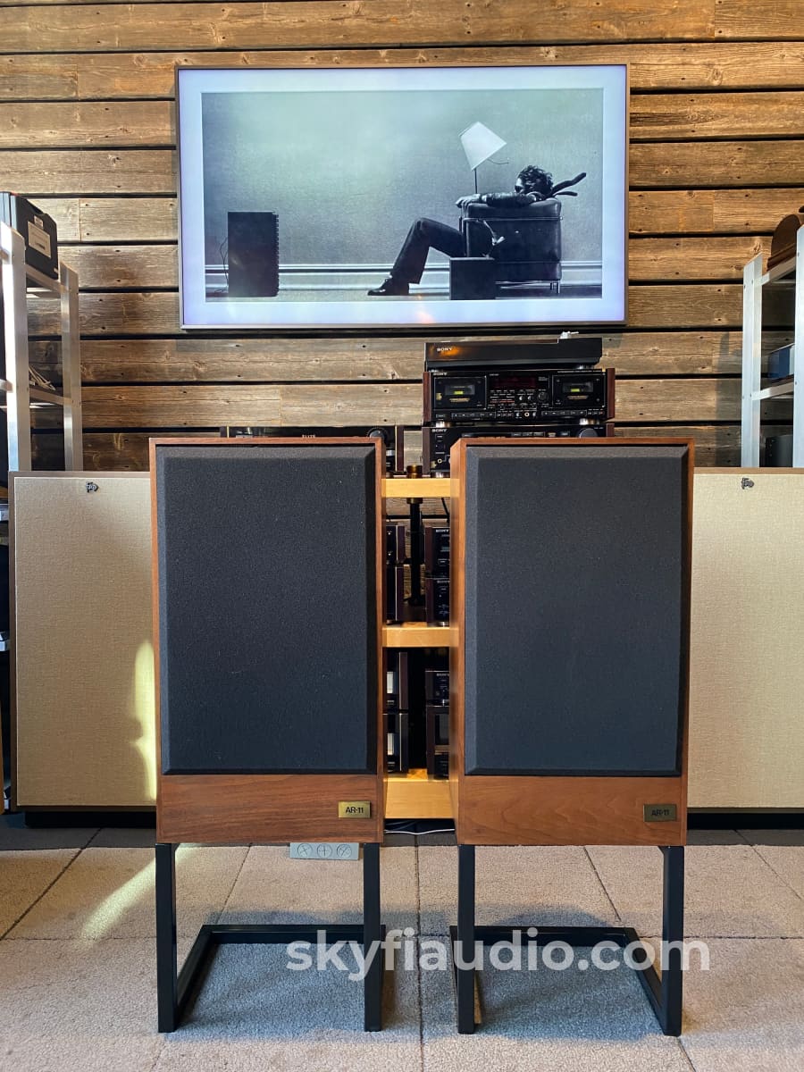 Acoustic Research Ar-11 Vintage Speakers - Refoamed W/Stands