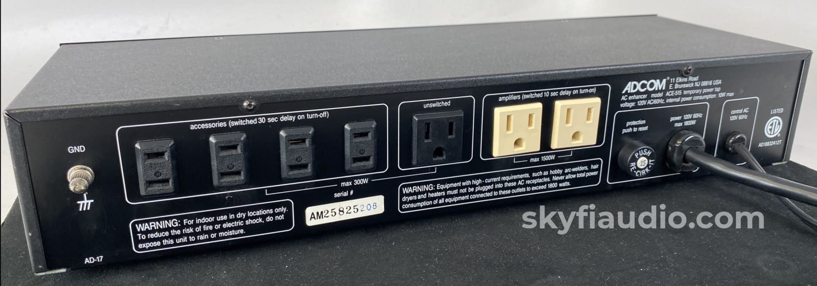 Adcom Ace-515 Ac Enhancer Power Strip & Switcher Conditioner