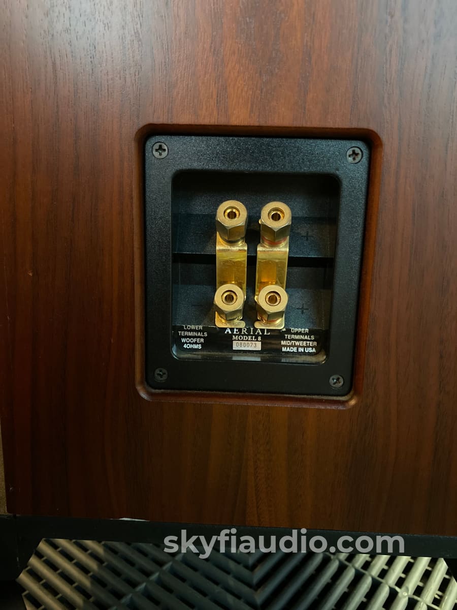 Aerial Acoustics Model 8 Loudspeakers - Highly Revised W/ Matching Wheel Bases Speakers