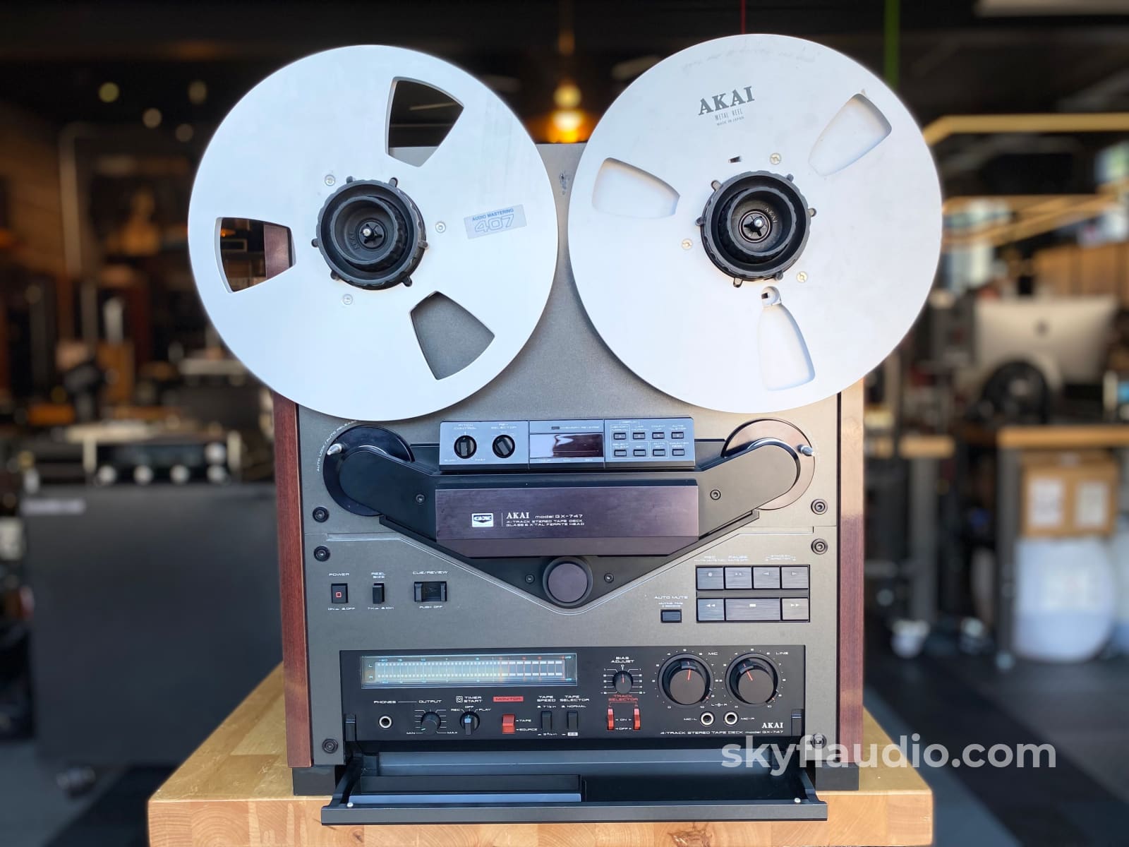Akai Gx-747 Reel To In Rare Dark Gray Finish Tape Deck