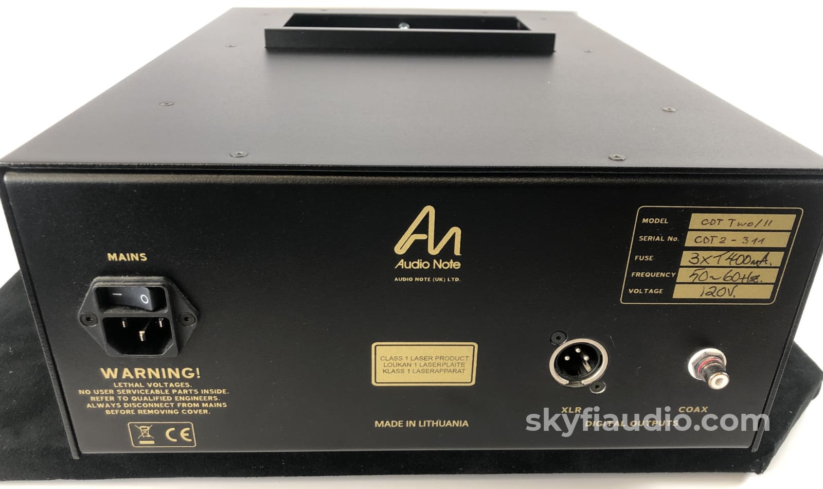 Audio Note Cdt Two/Ii Cd Transport - Top Loading! Complete With Box Remote And Manual + Digital