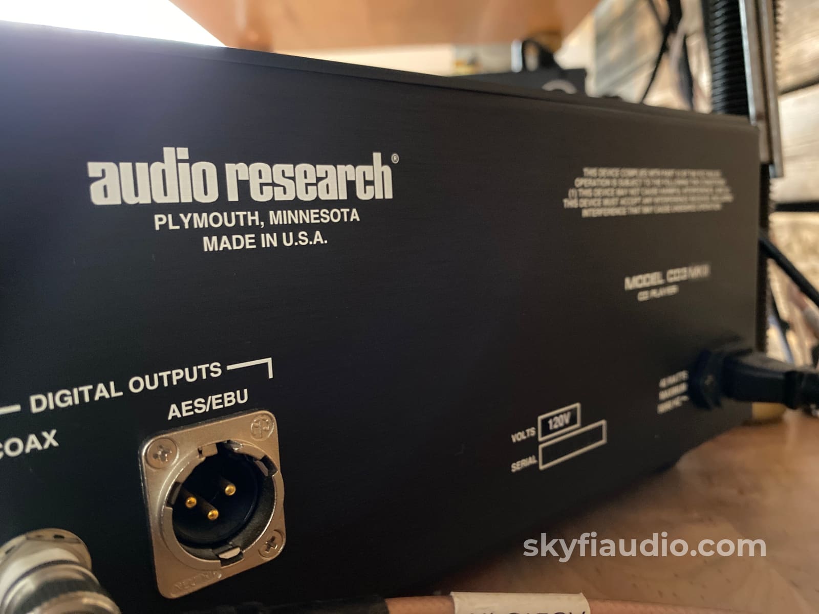 Audio Research Cd3 Mkii Cd Player - With Remote Manual And Box + Digital