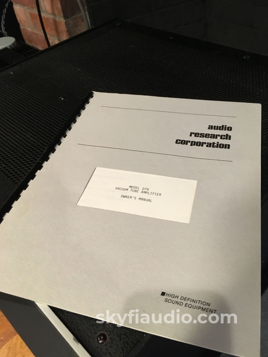 Audio Research D-79 Tube Amplifier