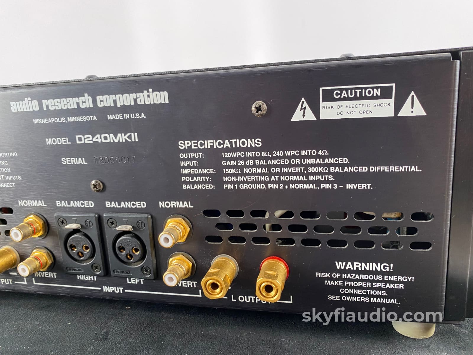 Audio Research D240 Solid State Amplifier