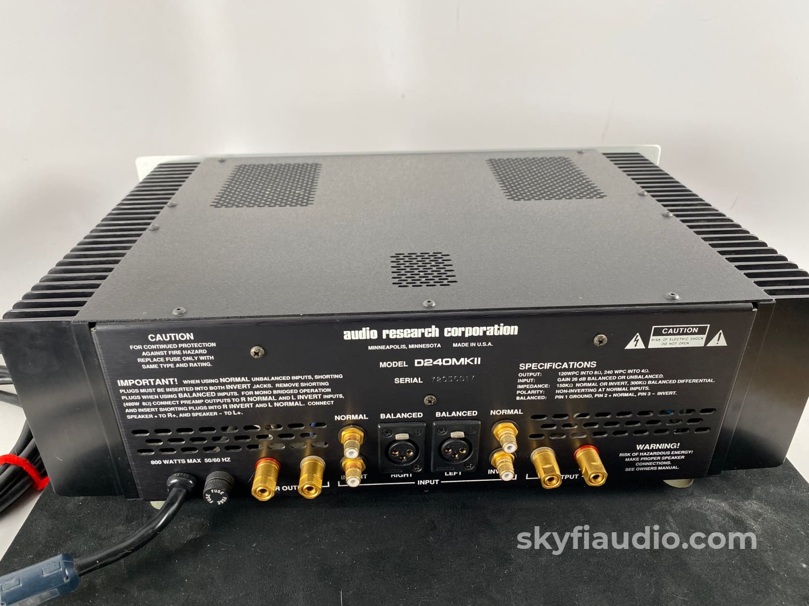 Audio Research D240 Solid State Amplifier