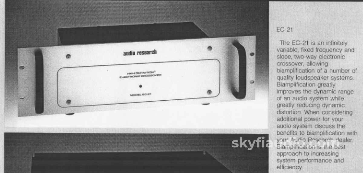 Audio Research EC-21 Active 2-Way Tube Crossover - Serviced Accessory