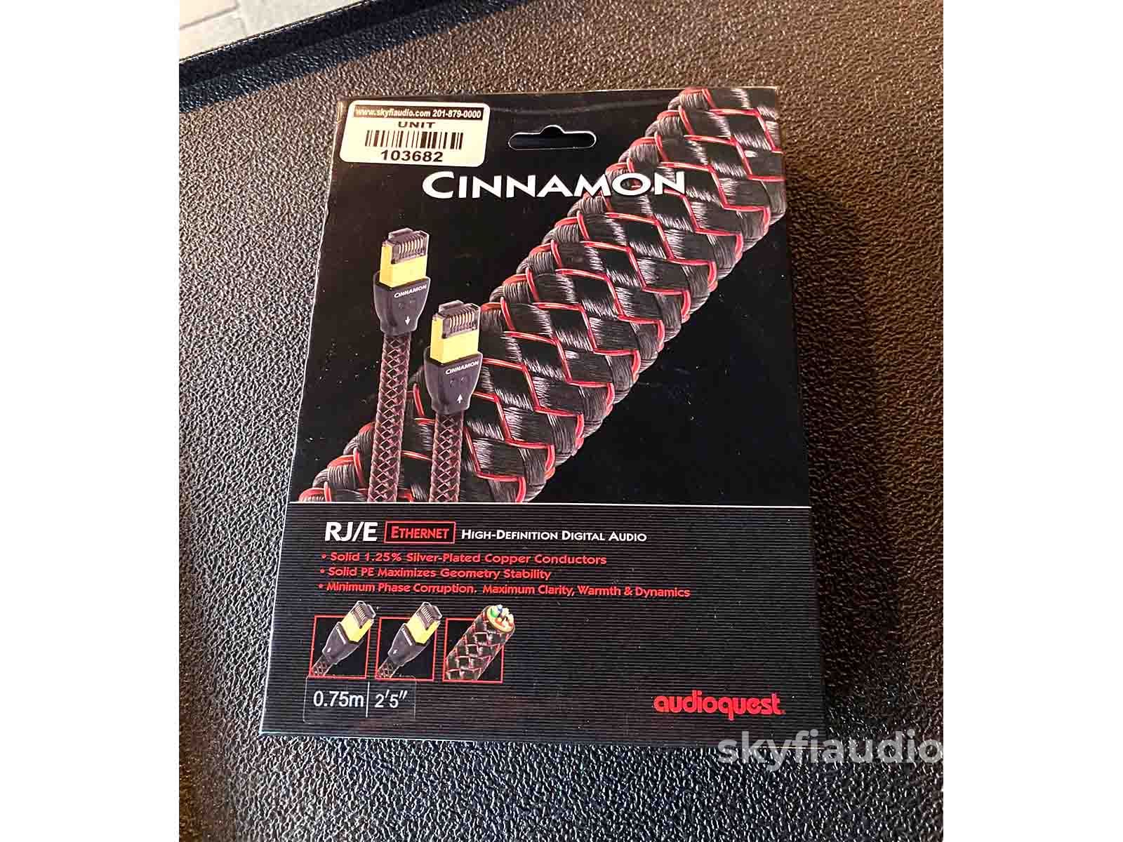 Audioquest Cinnamon Rj/E Cat-7 Ethernet Digital Audio Cable - New In Box 0.75M Cables