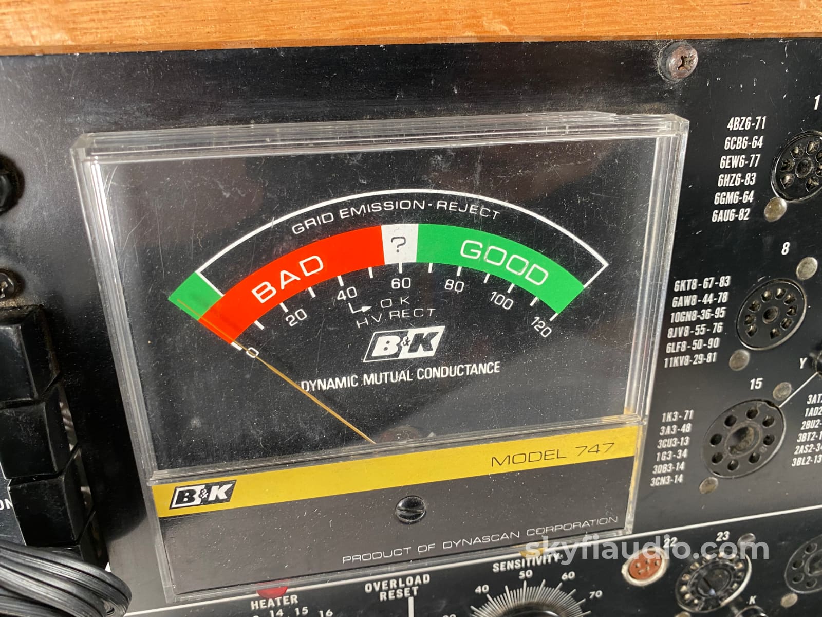 B&K Model 747B Dynamic Mutual Conductance Tube Tester Accessory