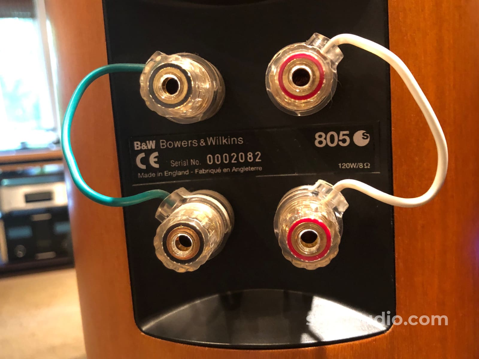 B&W (Bowers And Wilkins) Nautilus 805S Speakers In A Cherrywood Finish