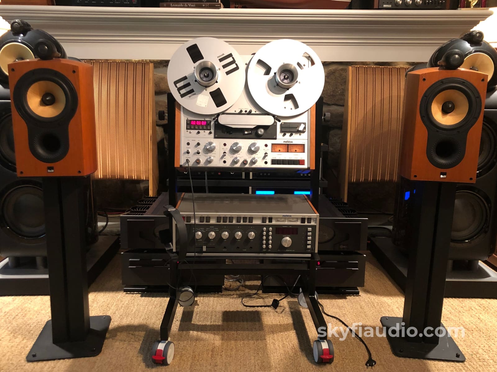 B&W (Bowers And Wilkins) Nautilus 805S Speakers In A Cherrywood Finish