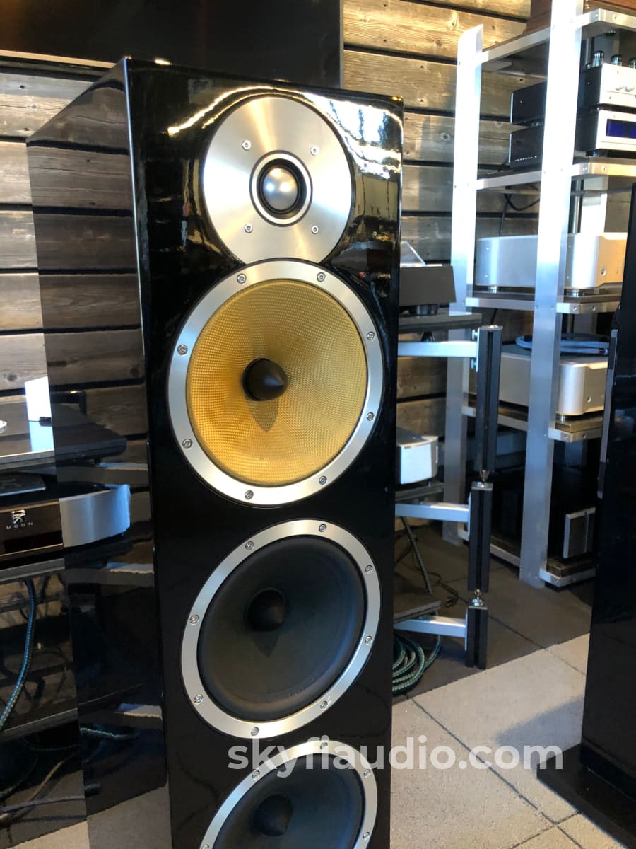 B&W (Bowers & Wilkins) Cm9 Floorstanding Speakers In Gloss Black