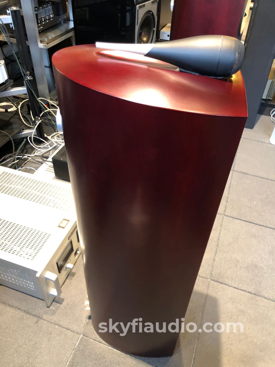 B&W (Bowers & Wilkins) Nautilus 804 Floorstanding Speakers - Gorgeous Red Stained Cherrywood