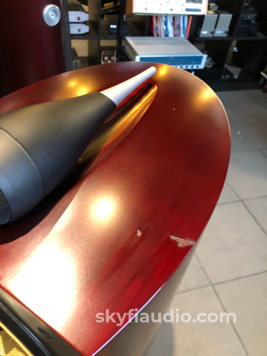 B&W (Bowers & Wilkins) Nautilus 804 Floorstanding Speakers - Gorgeous Red Stained Cherrywood