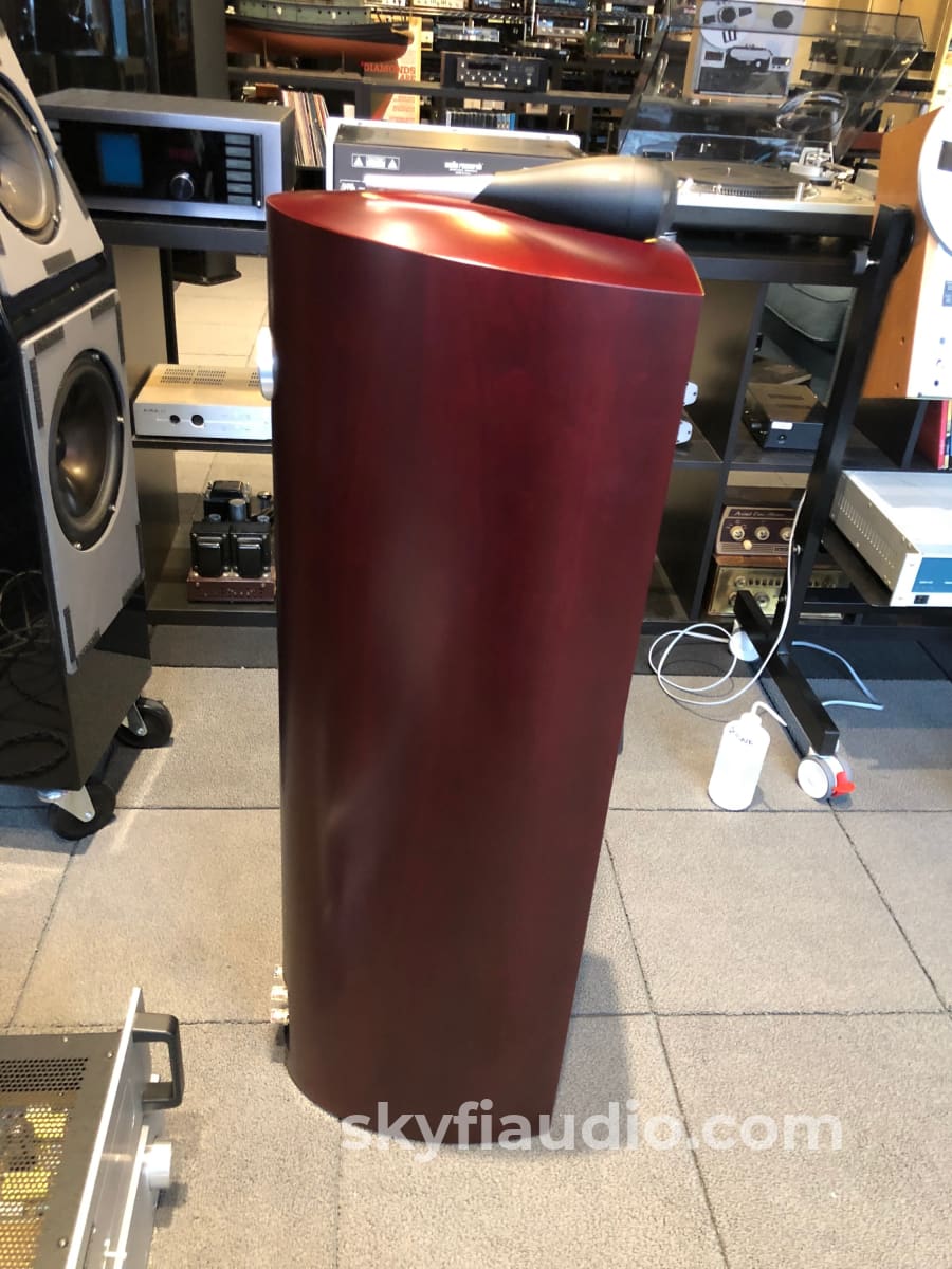 B&W (Bowers & Wilkins) Nautilus 804 Floorstanding Speakers - Gorgeous Red Stained Cherrywood