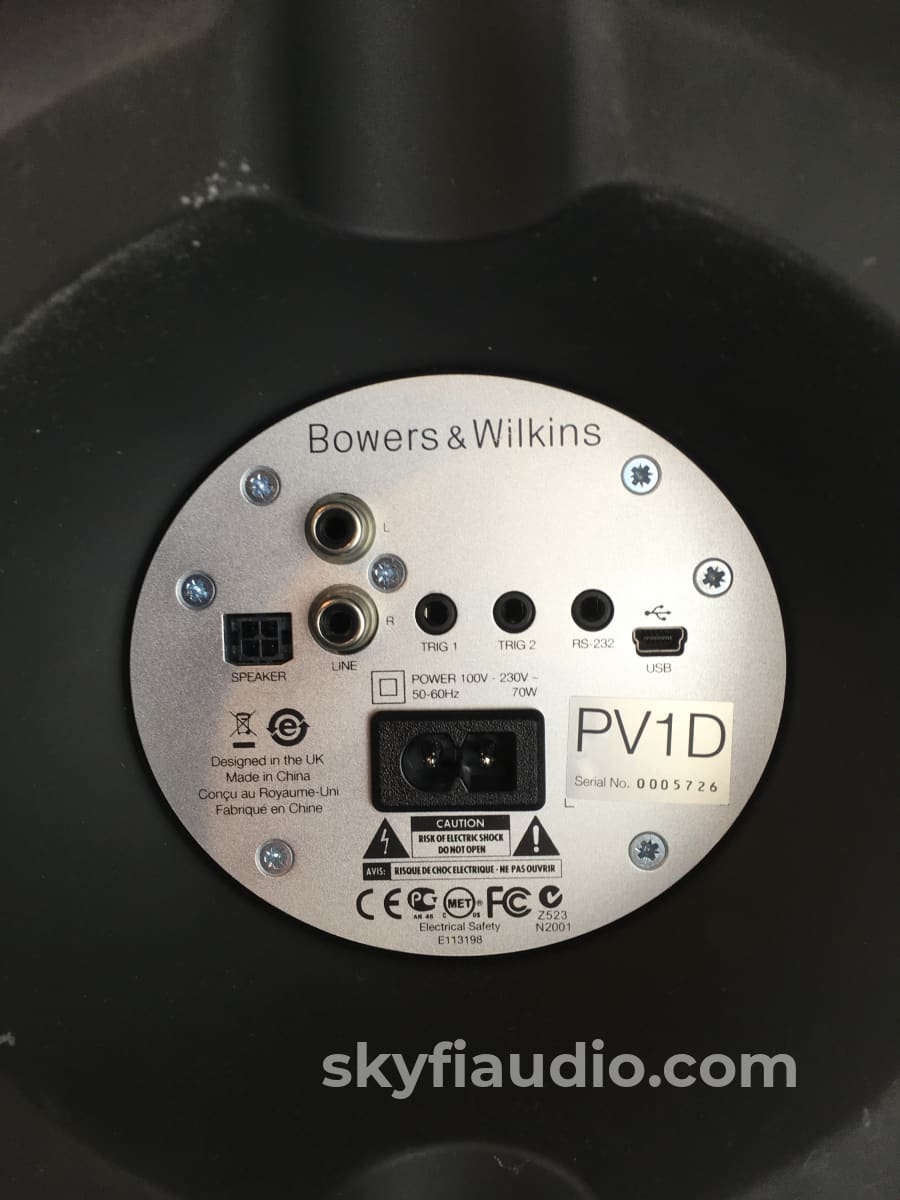 B&W (Bowers & Wilkins) Pv1-D Subwoofer - 400W Compact Kevlar Sub Speakers