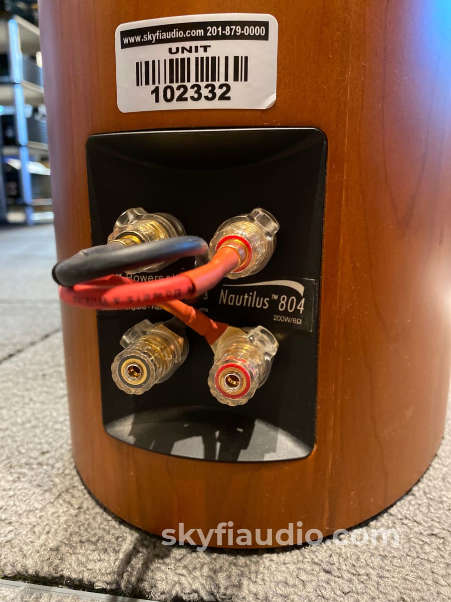 B&W Nautilus 804 Speakers In Gorgeous Cherry Finish - Complete Set