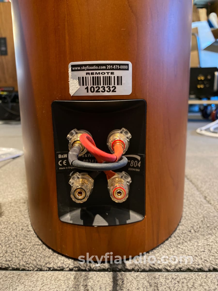 B&W Nautilus 804 Speakers In Gorgeous Cherry Finish - Complete Set