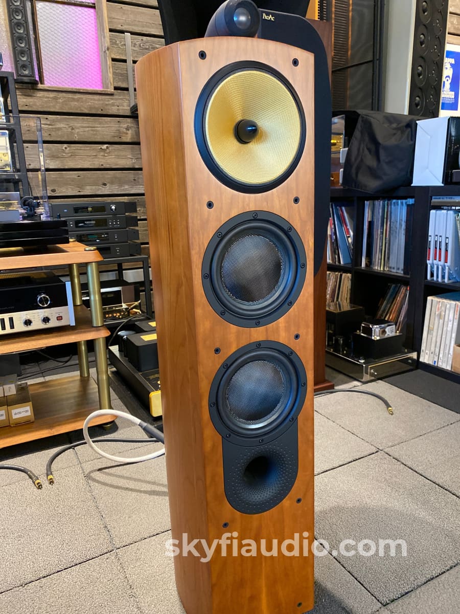 B&W Nautilus 804 Speakers In Gorgeous Cherry Finish - Complete Set