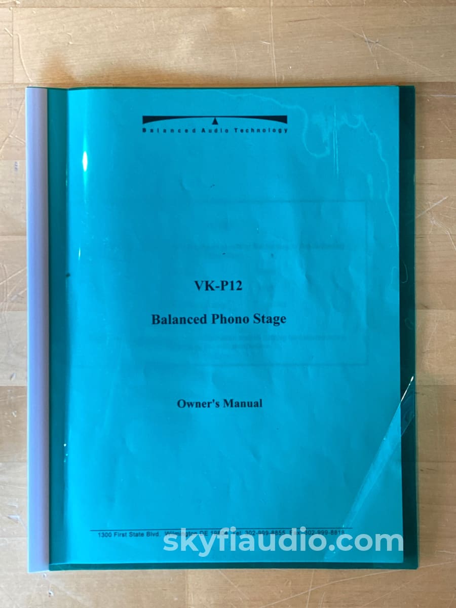 Bat Vk-P12 - All Tube Balanced Phono Preamp Like New And Complete Preamplifier