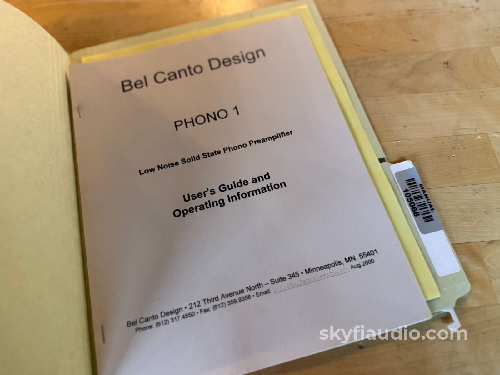 Bell Canto Phono 1 Mc/Mm Preamp Preamplifier