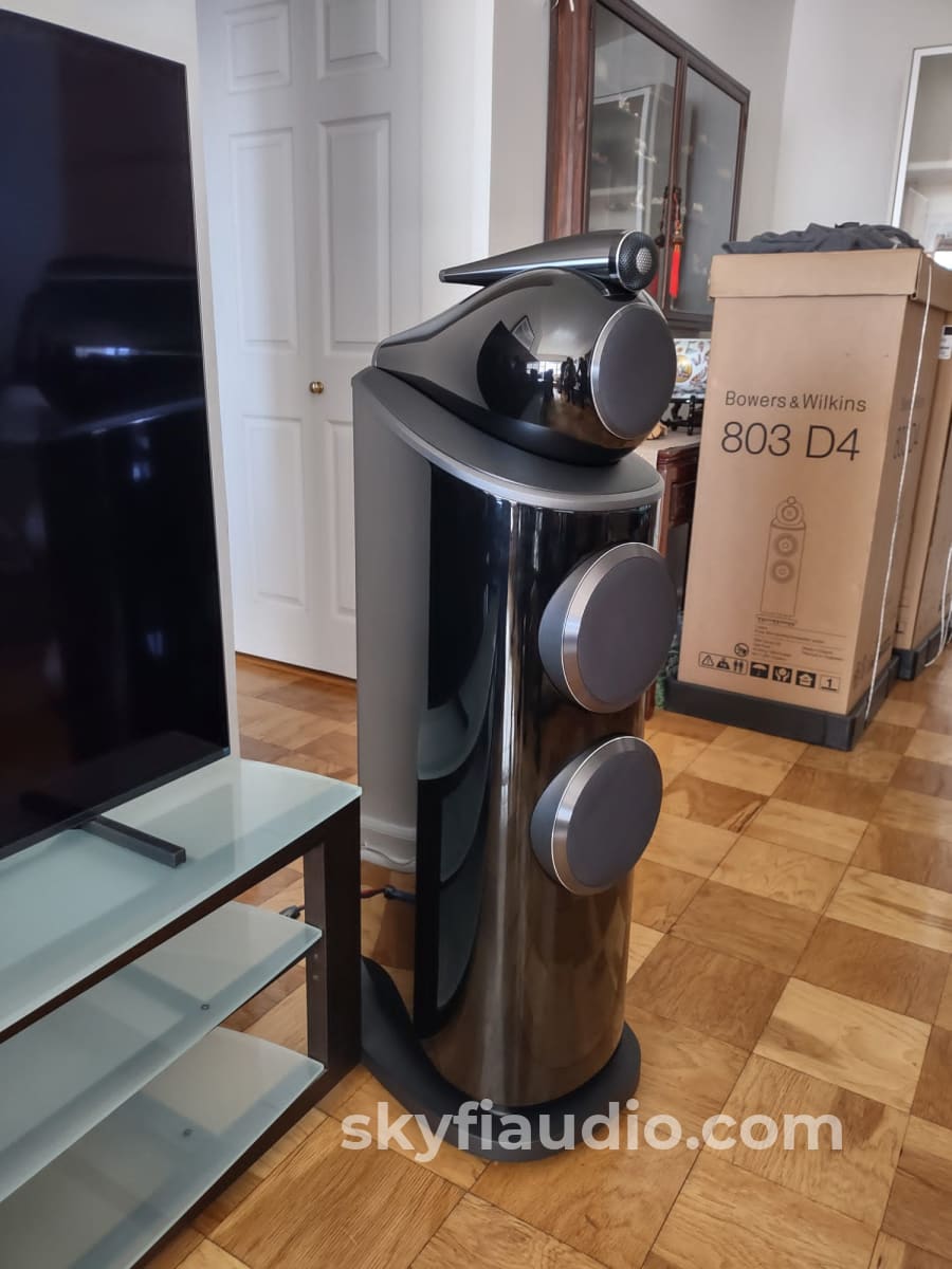 Bower & Wilkins 803D4 Speakers Current Generation Like New Complete