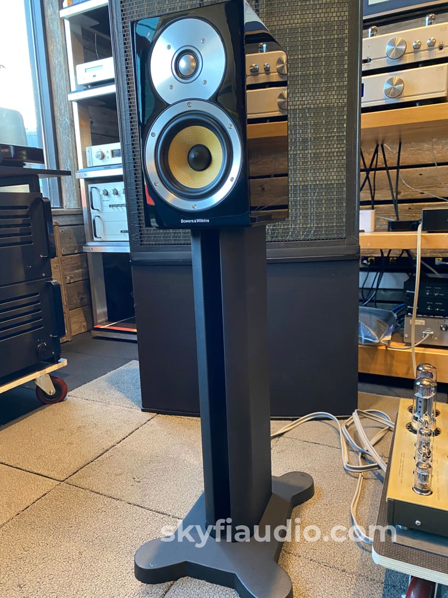 Bowers & Wilkins Cm1 Bookshelf Speakers With Matching Stands