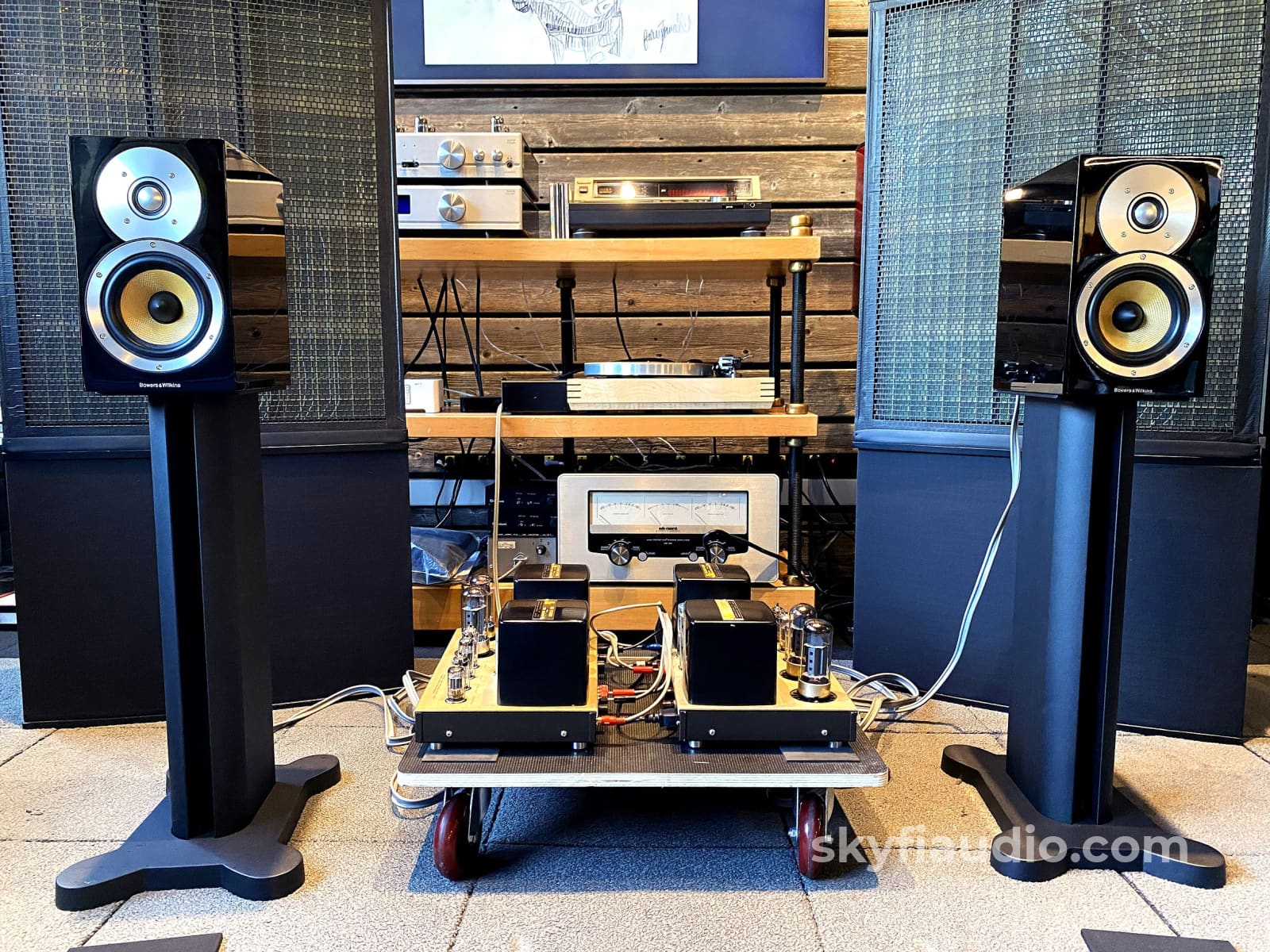 Bowers & Wilkins Cm1 Bookshelf Speakers With Matching Stands