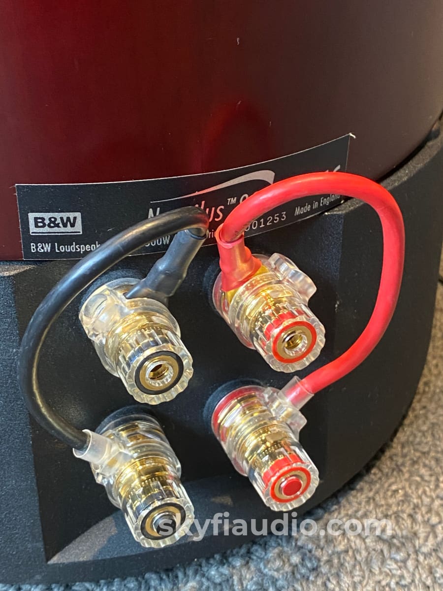 Bowers & Wilkins Nautilus 802 Speakers In Red Cherry