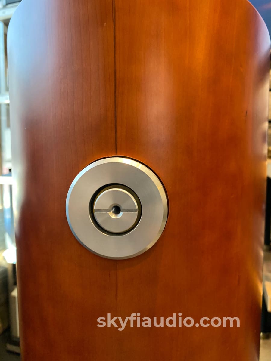 Bowers & Wilkins Nautilus 803 Speakers In A Stunning Red Stained Cherrywood