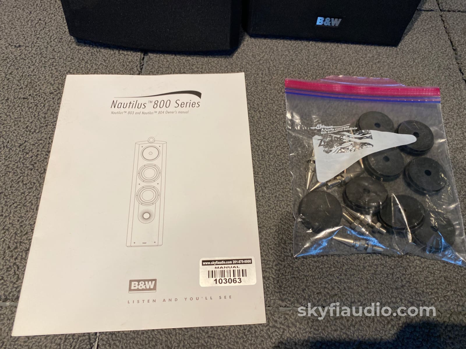 Bowers & Wilkins Nautilus 803 Speakers In A Stunning Red Stained Cherrywood