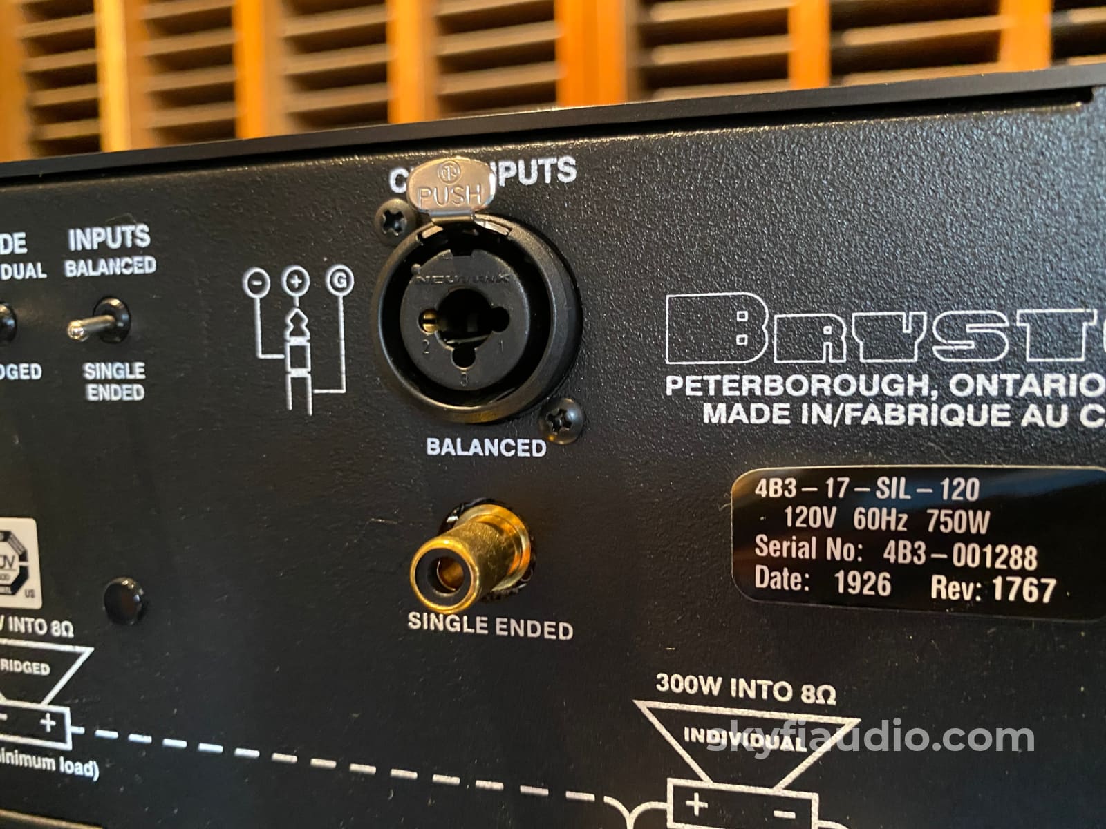Bryston 4B³ Cubed Stereo Power Amplifier