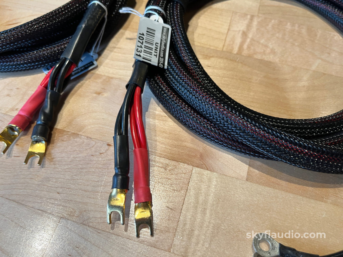 Cello Triple Ring to Triwire Spade Speaker Cable Pair - 8ft Cables