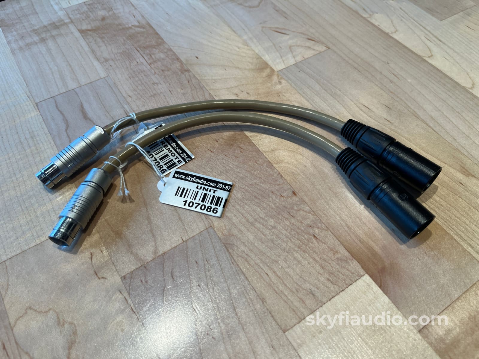 Cello Strings Female Fischer to Male XLR Dongle Pair - 10’’ Cables