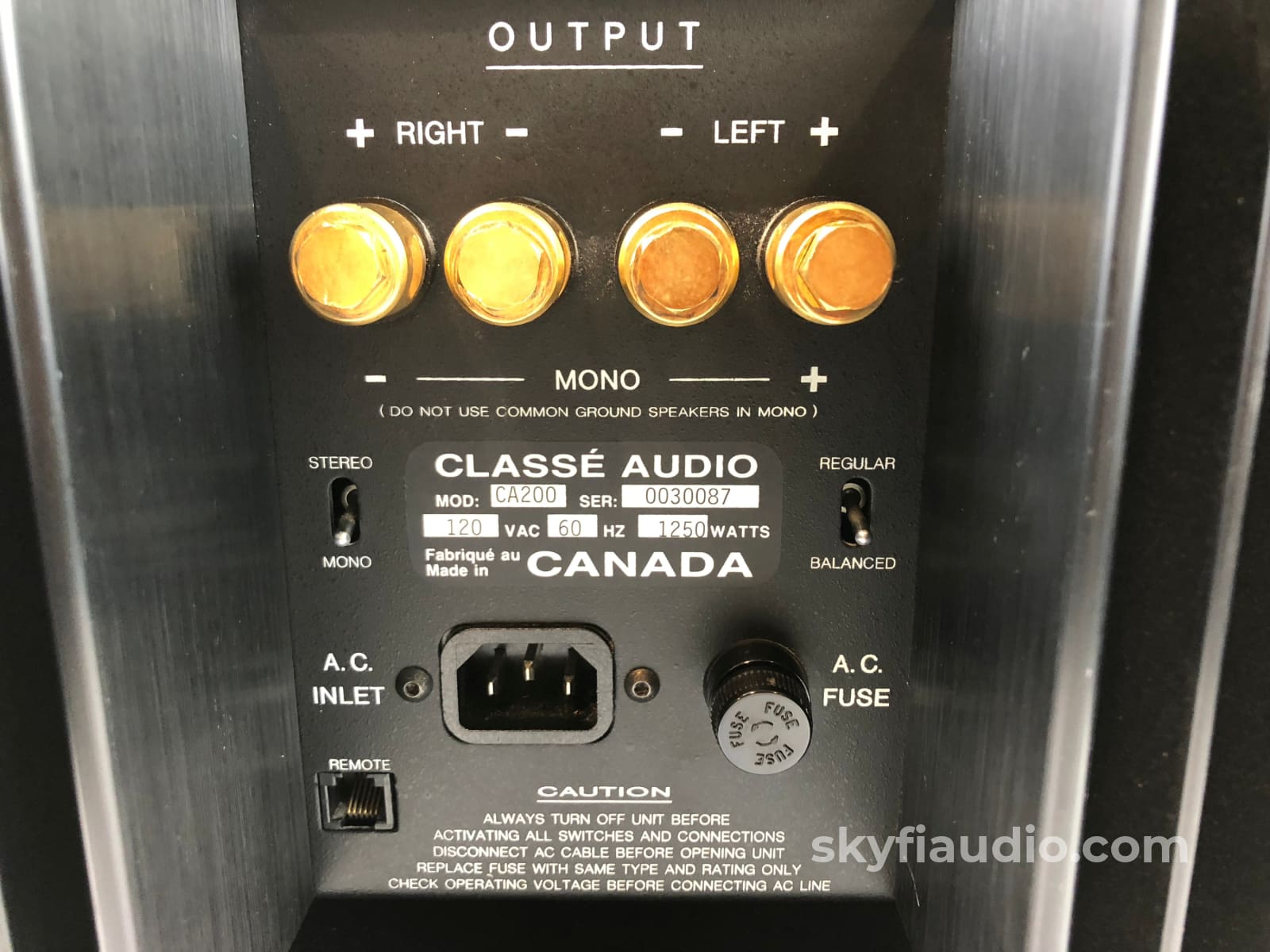 Classe Audio Ca-200 Solid State Amplifier 200W Made In Canada