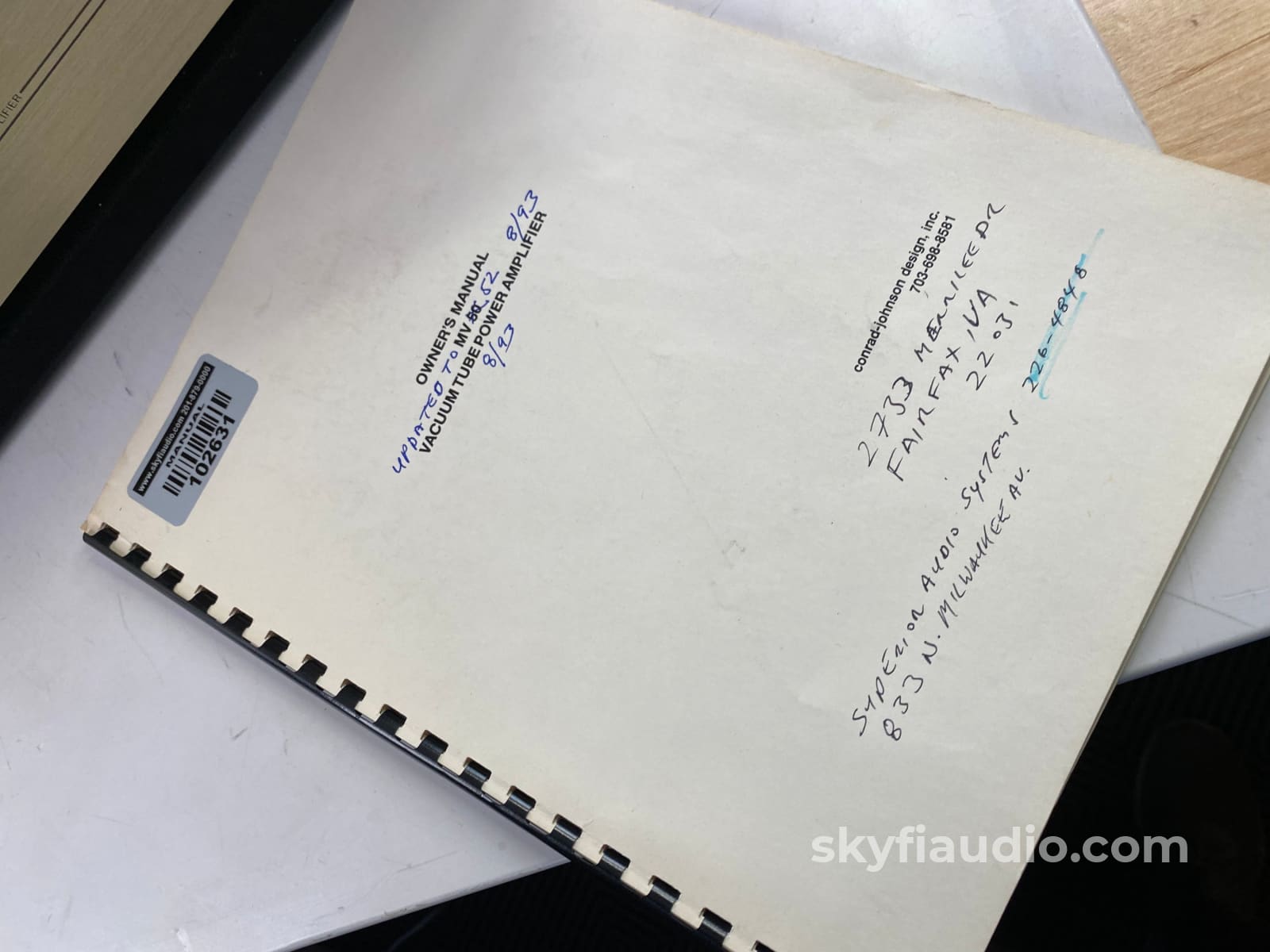 Conrad Johnson Mv52 Tube Amplifier - Factory Upgraded