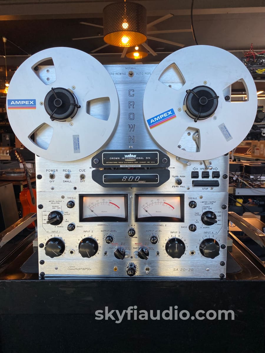 Crown 800 Series (CX-824) Vintage Reel to Reel Deck with SA 20-20 Ampl