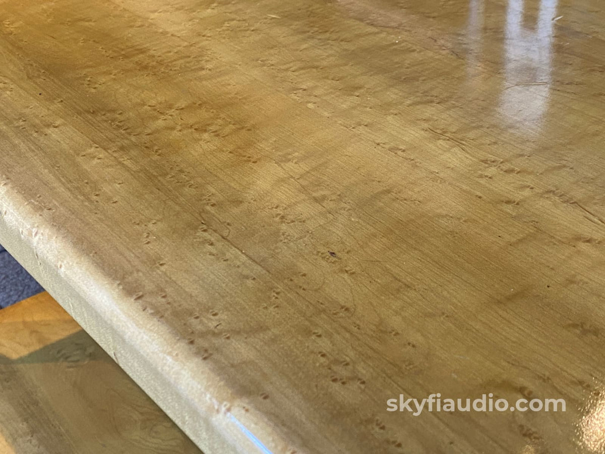 Birdseye Maple & Walnut Custom Made Audio Rack - 2 Shelf Turntable