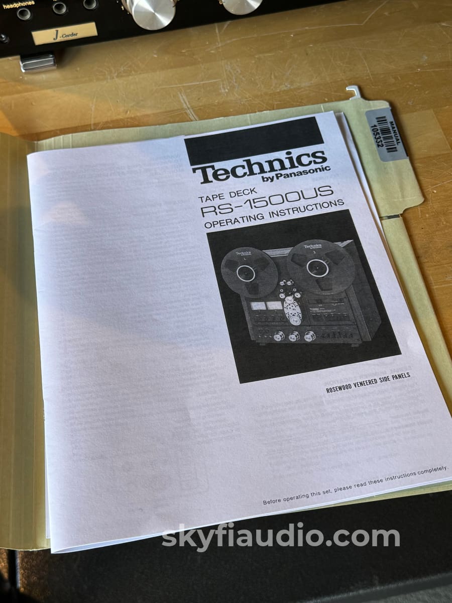 Custom Technics Rs1500 Reel To - Completely Restored And Upgraded Ready Ship Tape Deck