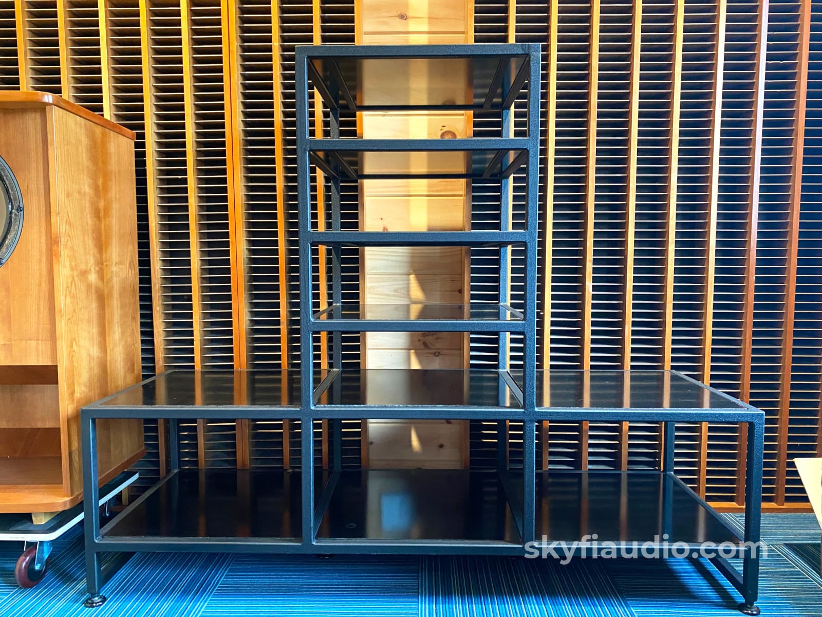 Custom Welded Steel Audio Rack With 7 Shelves Furniture
