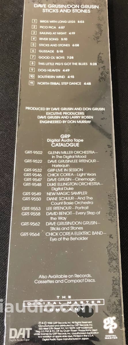 Dave Grusin / Don - Sticks And Stones New Pre-Recorded Dat Tape Music