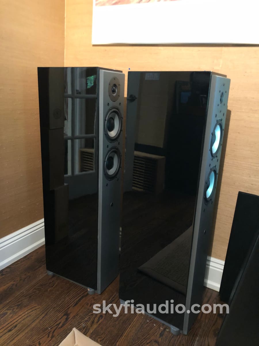 Dls M66 Full Range Speakers In Gloss Black - Rare