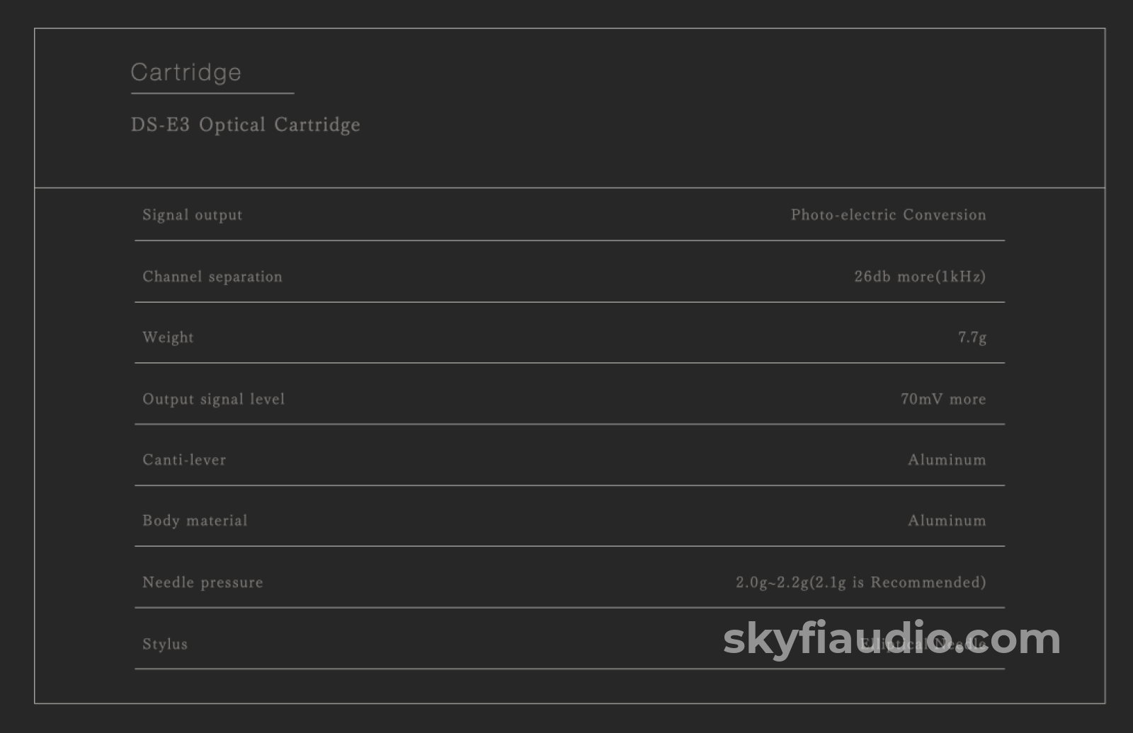 Ds Audio Ds3 Optical Phono Cartridge System