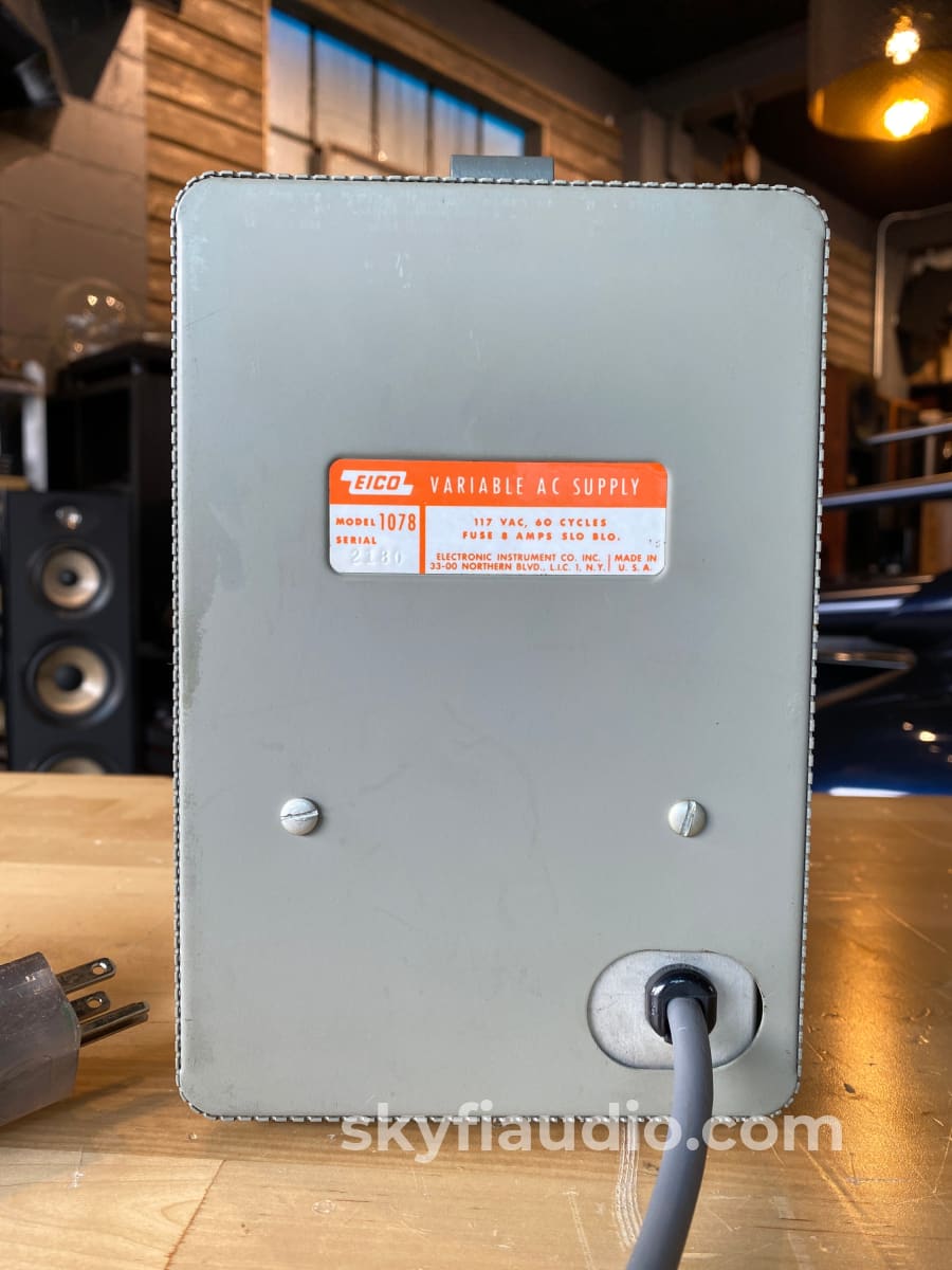 Eico Model 1078 Variac (Variable Autotransformer) 7.5A Rated - For 117Vac Components Accessory