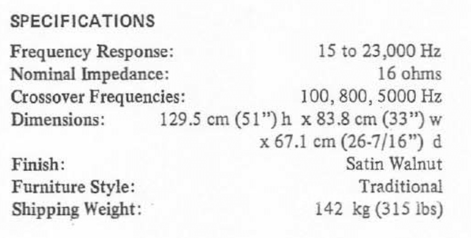 Electro-Voice Patrician 800 Vintage Speakers - 4-Way With 30 Woofers!!